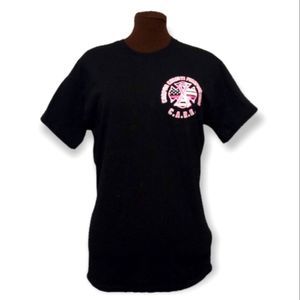 COPY - Nwt Gildan, Firefighters t-shirt cancer support pink and black, size med…